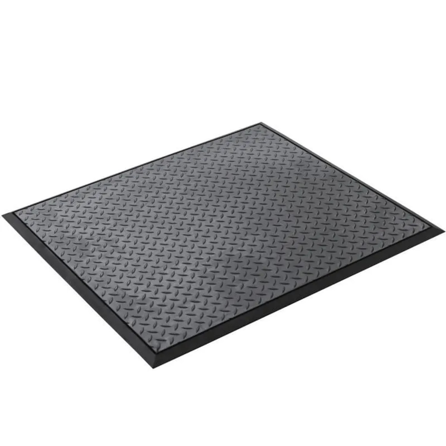 PROREGAL Anti-Ermüdungsmatte Mit Diamant-Profil BxL 80x70cm Stärke 1,2cm Schwarz