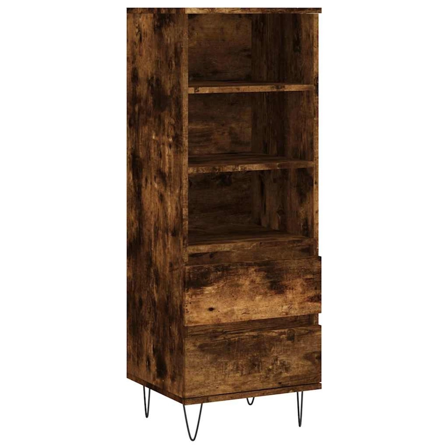 vidaXL Highboard Räuchereiche 40x36x110 cm Holzwerkstoff 831513 günstig online kaufen
