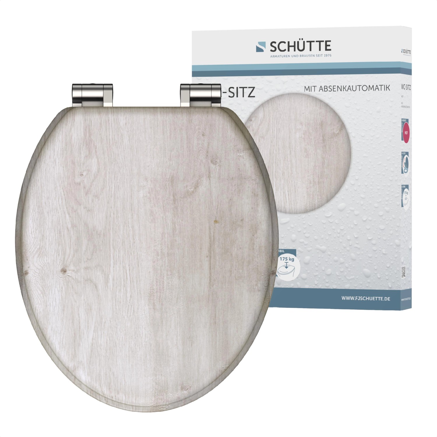 Schütte WC-Sitz Light Wood Holzkern mit Absenkautomatik