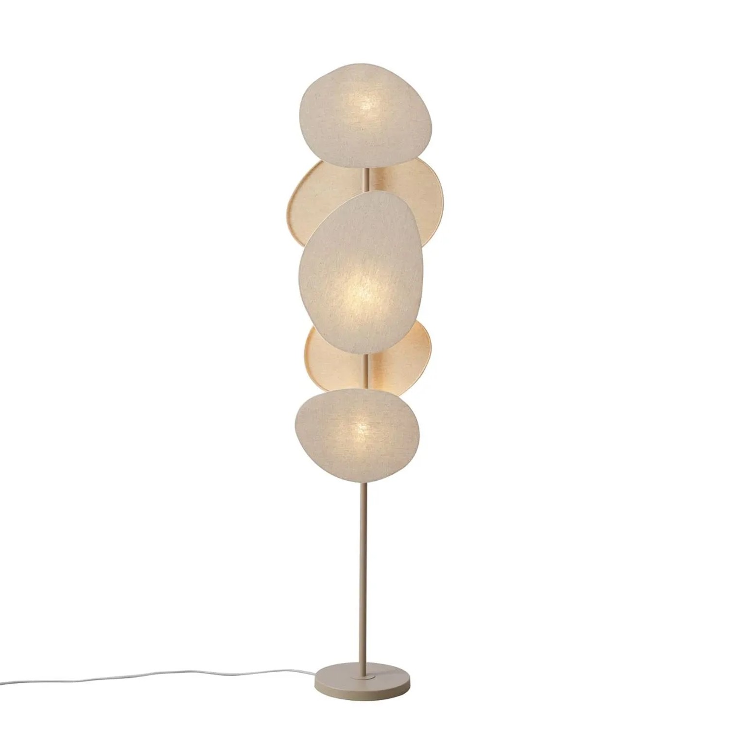 QAZQA Japandi Stehleuchte Beige 3 Flammig Organica