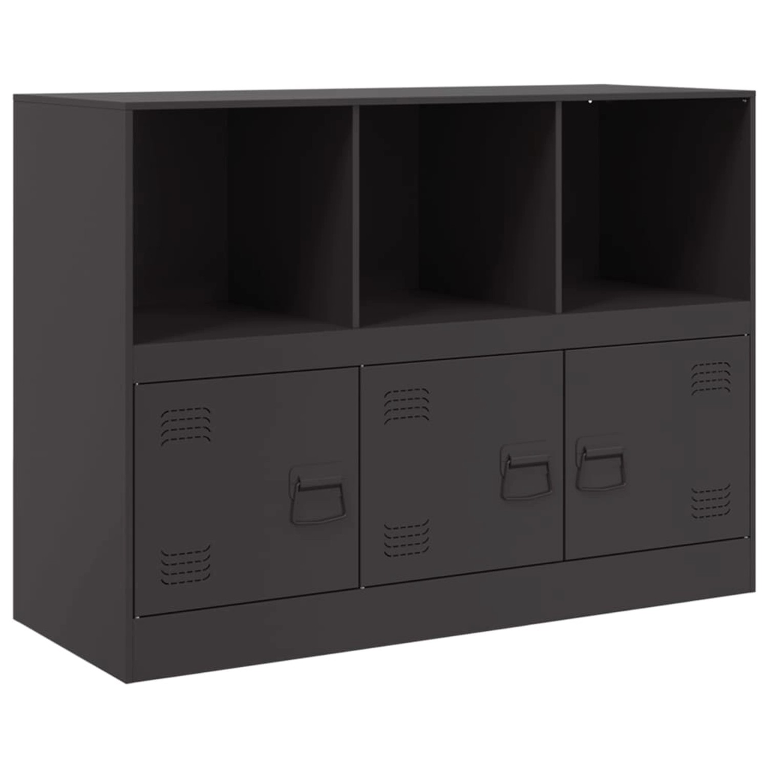 vidaXL Sideboard Schwarz 99x39x73 cm Stahl 841787 günstig online kaufen