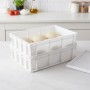 Relaxdays Pizzaballenbox 2er Set Kunststoff Weiß Mit Deckel Stapelbar Gefriergeeignet 7 cm x 40 cm x 30 cm je 1,1 kg_3