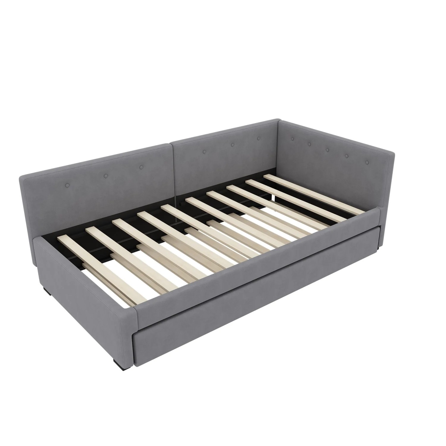 Merax Tagesbett 90x200 cm Mit Rollbett Grau