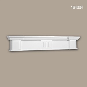 Weißes PROFHOME Zierelement 164004 aus Polyurethan, 129,5 cm breit, für Paneele.