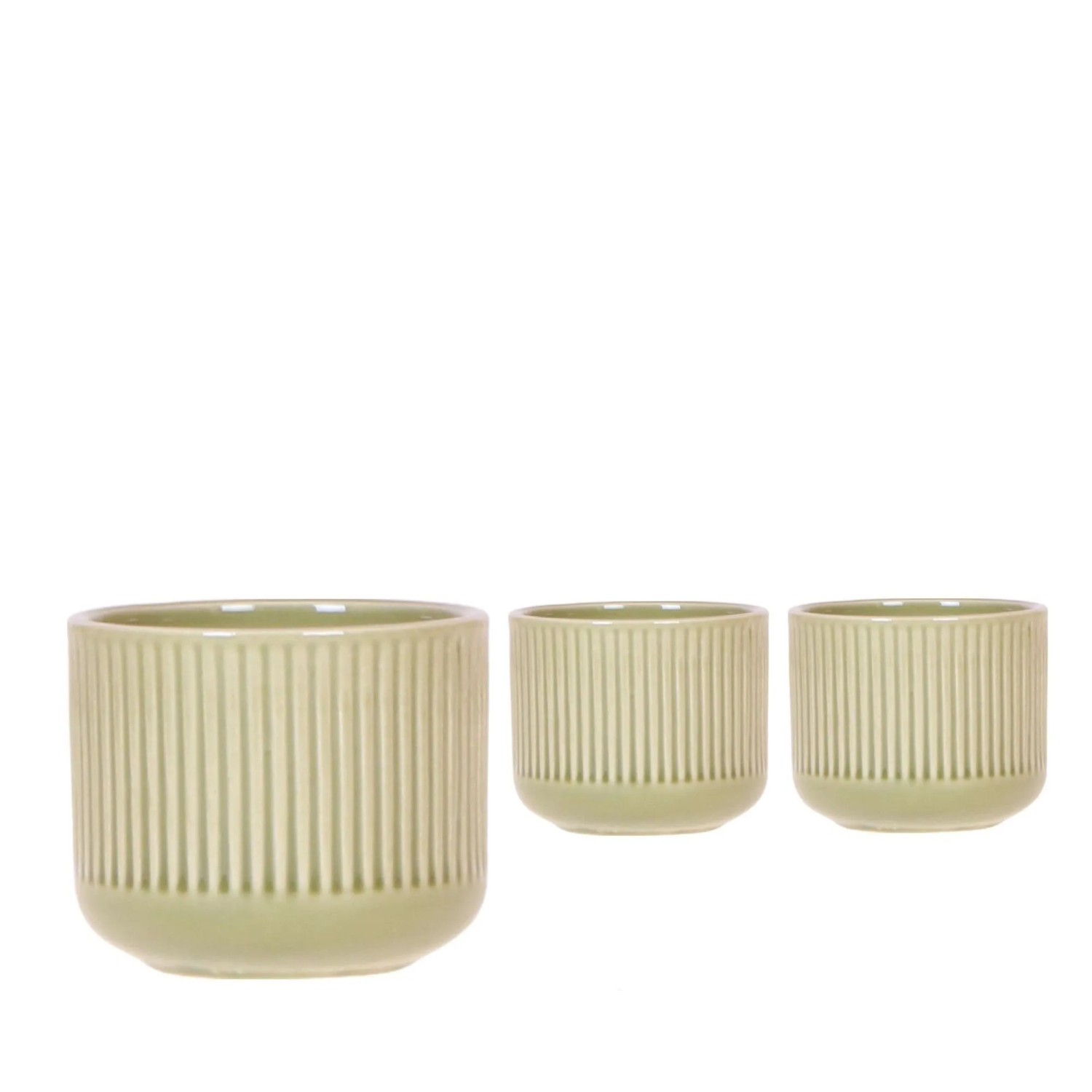 Keramik-Übertopf Flare Green Topf-Ø ca. 6 cm