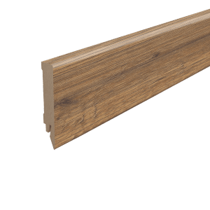 Egger Sockelleiste L588 Kubisch, Eiche Cognacbraun, 8 cm hoch.
