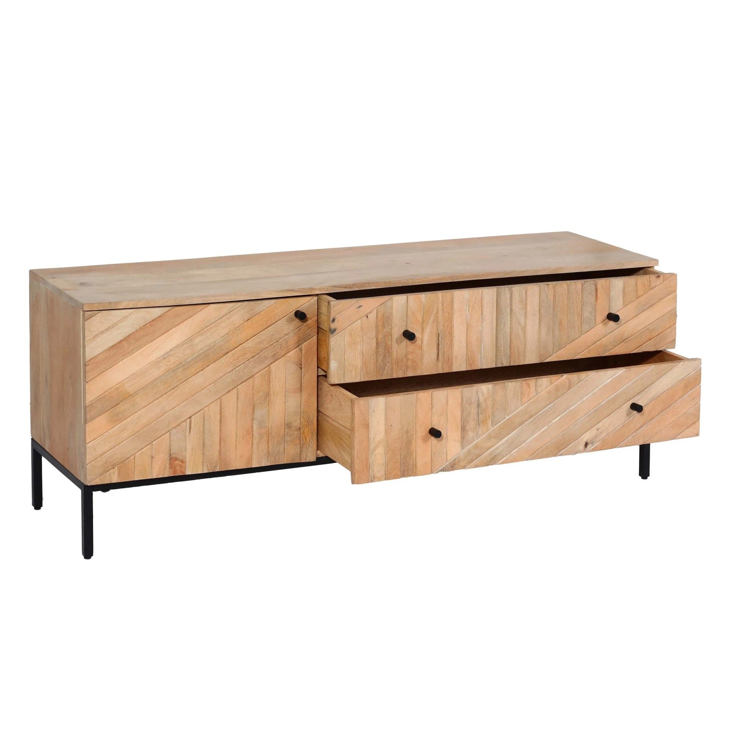 MCW TV-Rack L95 Massiv-Holz Mango 56x145x43cm
