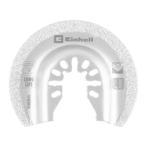 Einhell Diamant-Sägeblatt, halbrund, Ø 65mm, für Multitool. Zum Trennen von Fliesenfugen.