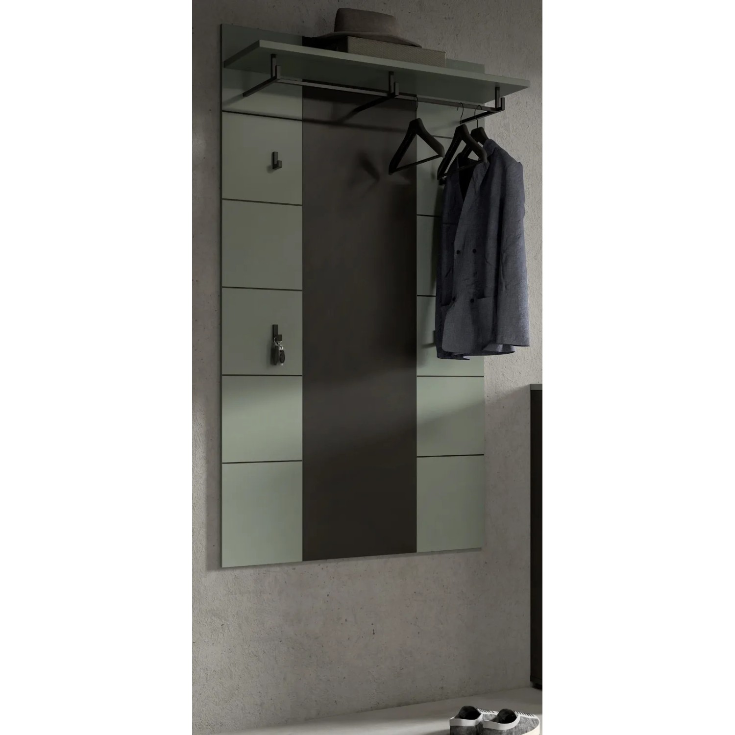 Inn.Furn Garderobenpaneel in Salbei und Grau 80 x 141 cm Cooper_3