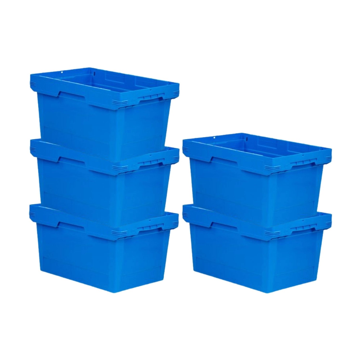 PROREGAL Mega Deal 5x Conical Mehrweg-Stapelbehälter Blau HxBxT 32,3 x 40 x günstig online kaufen