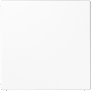 Jung LS 994B WW Blindabdeckung Alpinweiß mit Tragring, für Elektroinstallation.