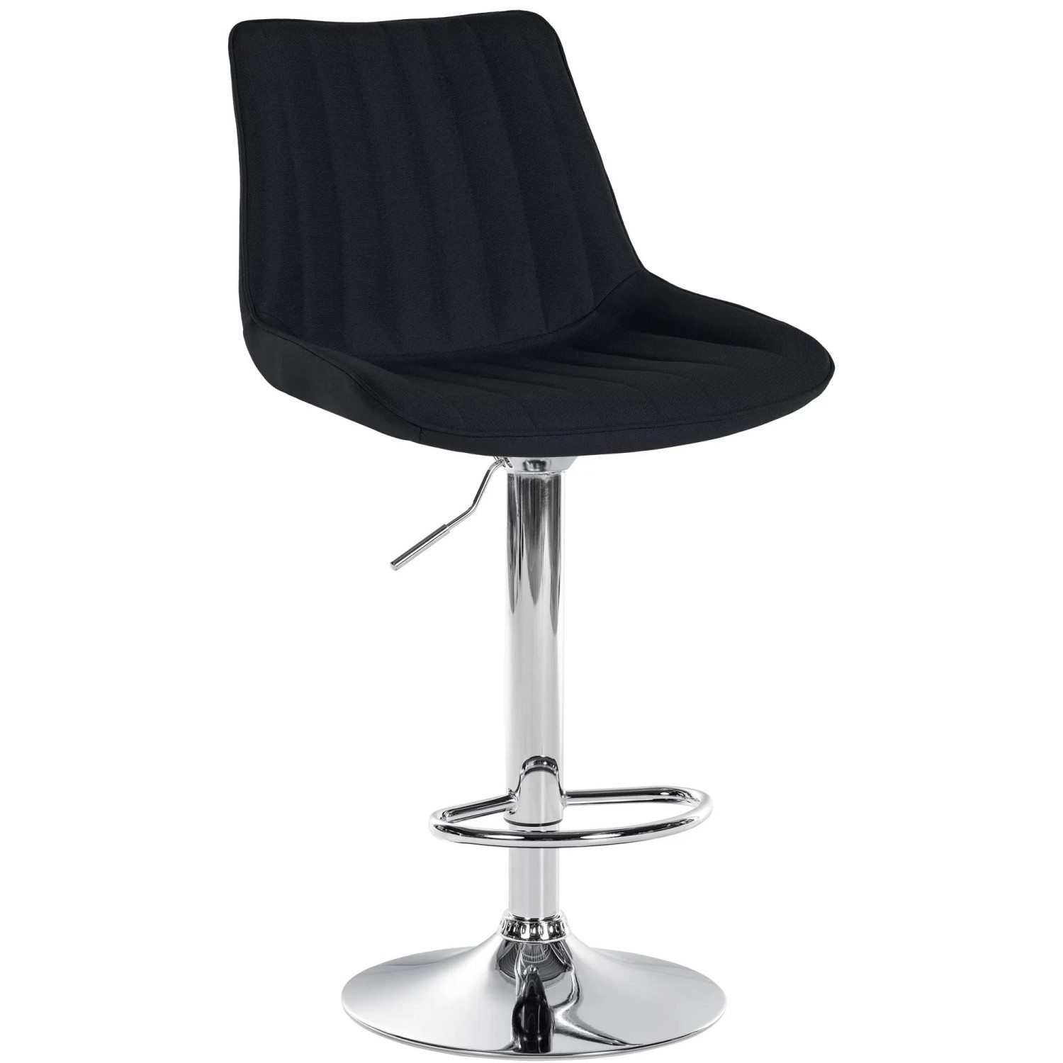 CLP Barhocker Toni Stoff Schwarz/Chrom
