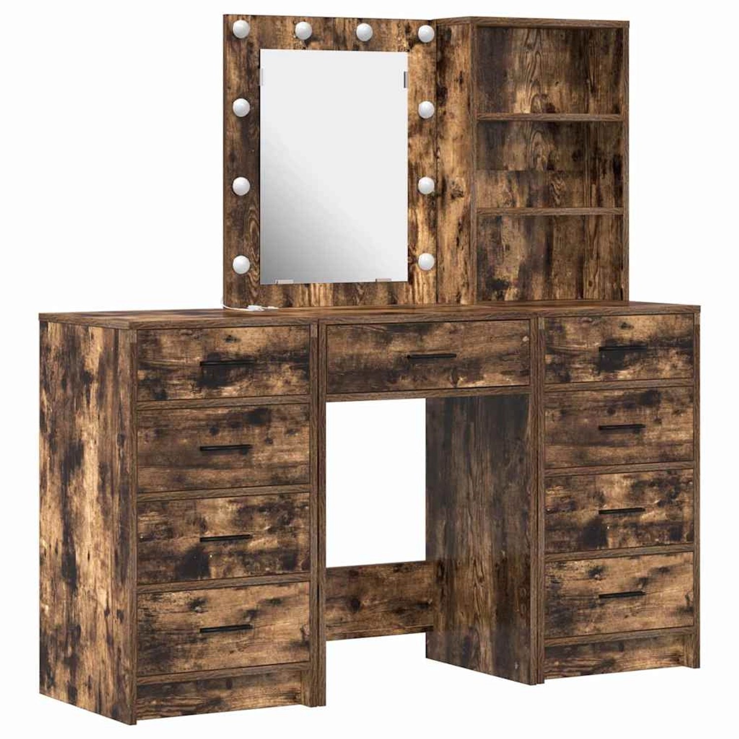 vidaXL Schminktisch 3-Tlg Braun 40 x 41 x 135 cm Holzwerkstoff 3334222