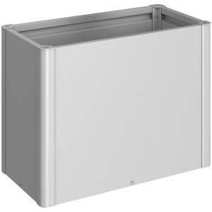 Biohort Hochbeet, Größe 1 m x 0,5 m, in Silber-Metallic. Ideal für Garten und Pflanzen.