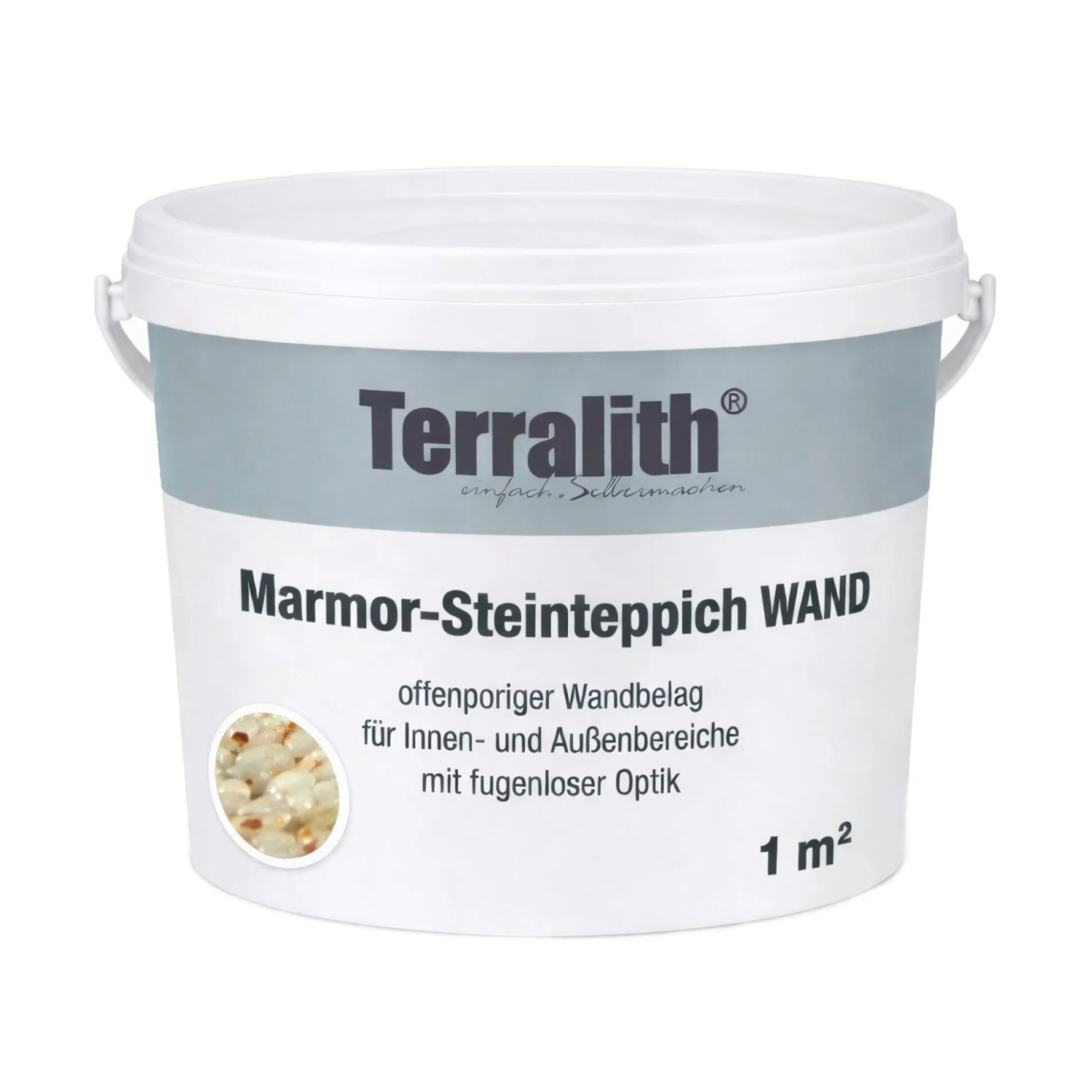 Terralith Marmor - Steinteppich Wand Bianco Gold Fein für 1 m²