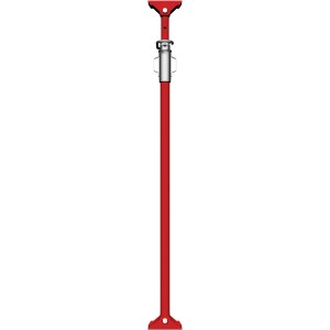 Rote Schake Schrägstütze, verstellbar von 180-292 cm, für Bauarbeiten.