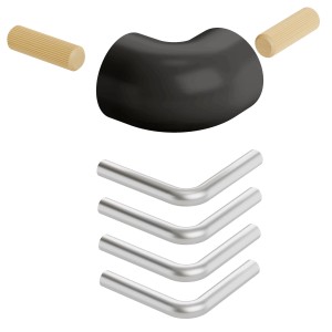 Dolle Mittelholmtreppe Boston Eckverbindungsset für Brüstungsgeländer Anthrazit