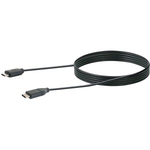 Schwaiger USB Adapterkabel 3.1: USB-C auf Micro-B, 1m, schwarz.