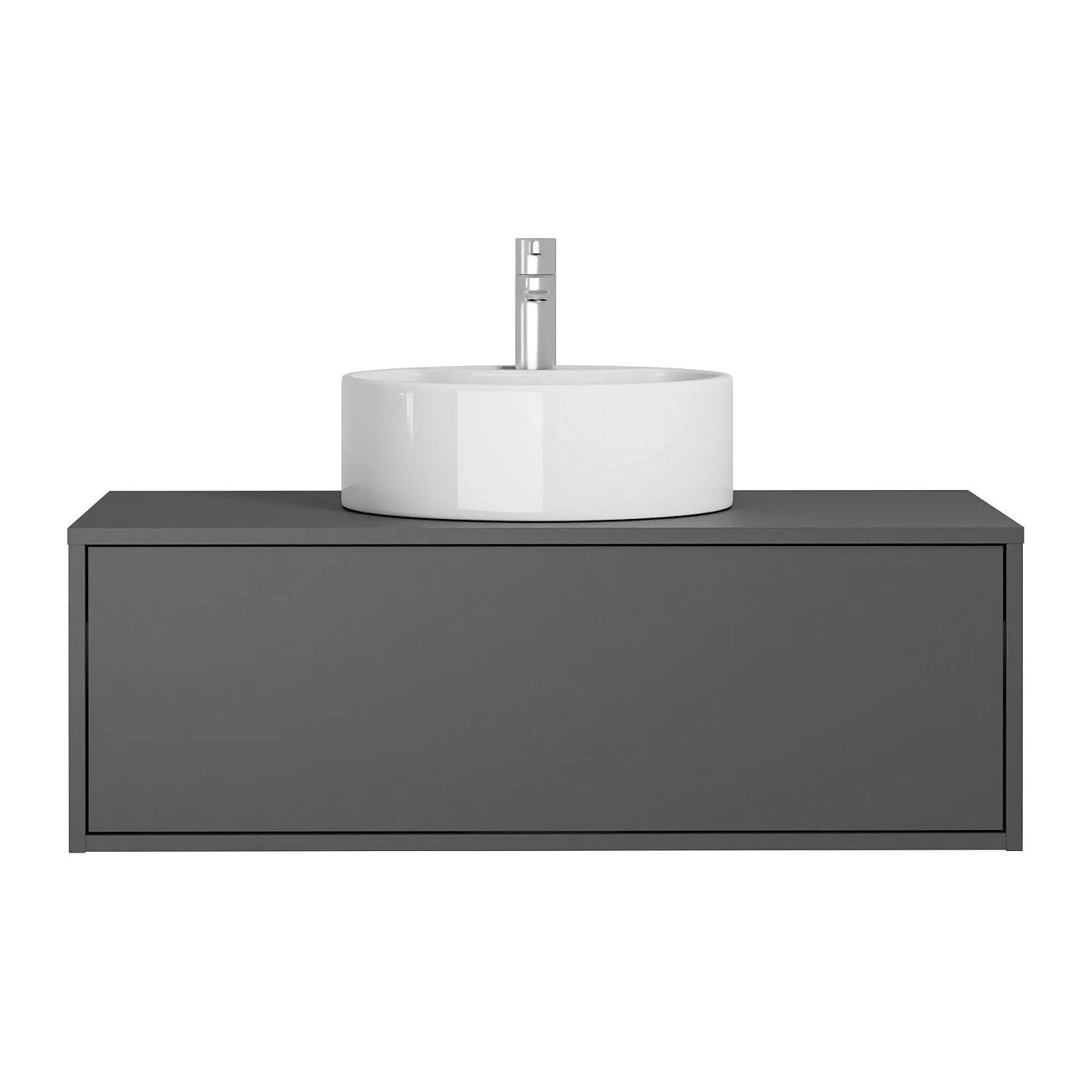 Vente-unique Einzelwaschtisch Teana Anthrazitgrau 94 cm