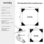 Tectake Verbindungsrahmen Parret für Waschmaschine und Trockner, Größenverstellbar, Silber.