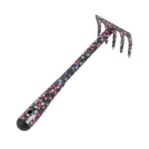 Galaflor Handrechen aus Stahl mit Blumenmotiv