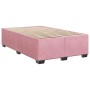 Rosa vidaXL Boxspringbett 120x200 cm mit Lattenrost und schwarzen Füßen.