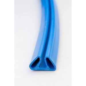 Summer Fun Handlauf-Bodenschienen-Satz für Alabama Pool, blaue Kunststoffprofile im Detail.