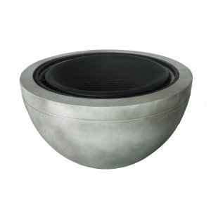 Buschbeck Grill-Feuerschale Madrid 60: Feuerstelle und Grill aus Magnesia-Fiberglas mit Grillrost.