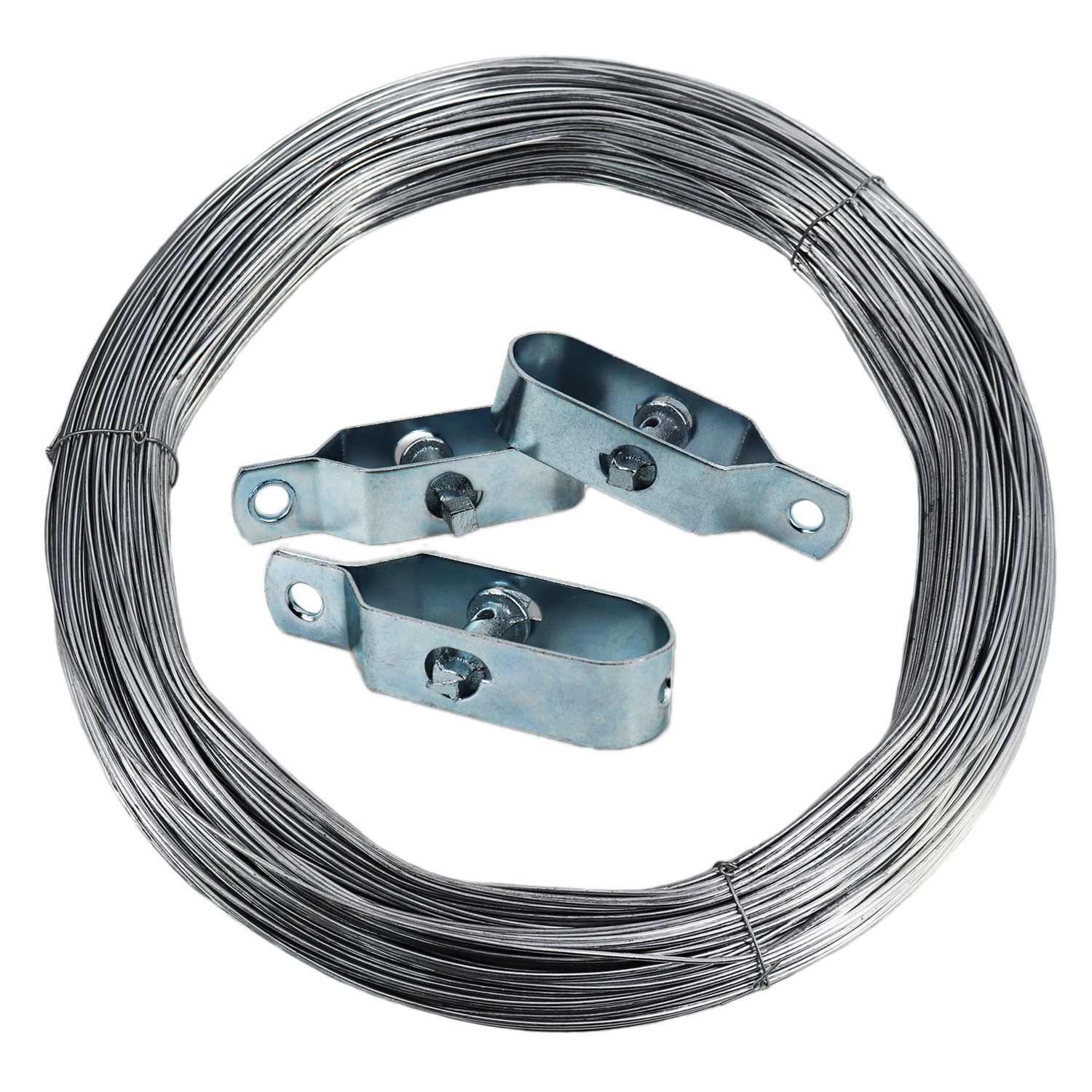 Aquagart Wildzaun Set: 200m Drahtrolle, 3 Drahtspanner für Zäune & Mauern.