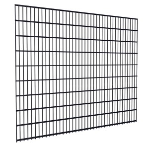 Anthrazitfarbene Doppelstabmatte Basic, 183x200 cm, für Gartenzäune.