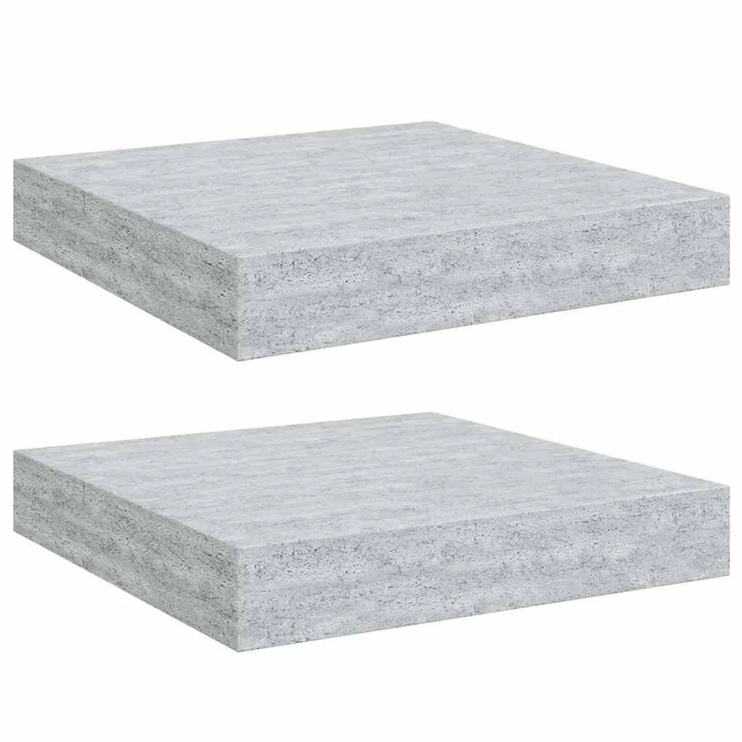 vidaXL Schweberegale 2 Stk Betongrau 23x23,5x3,8 cm MDF 326589
