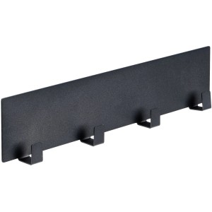 Wenko magnetische Hakenleiste Ima, schwarz, mit 4 Haken für Grillutensilien.