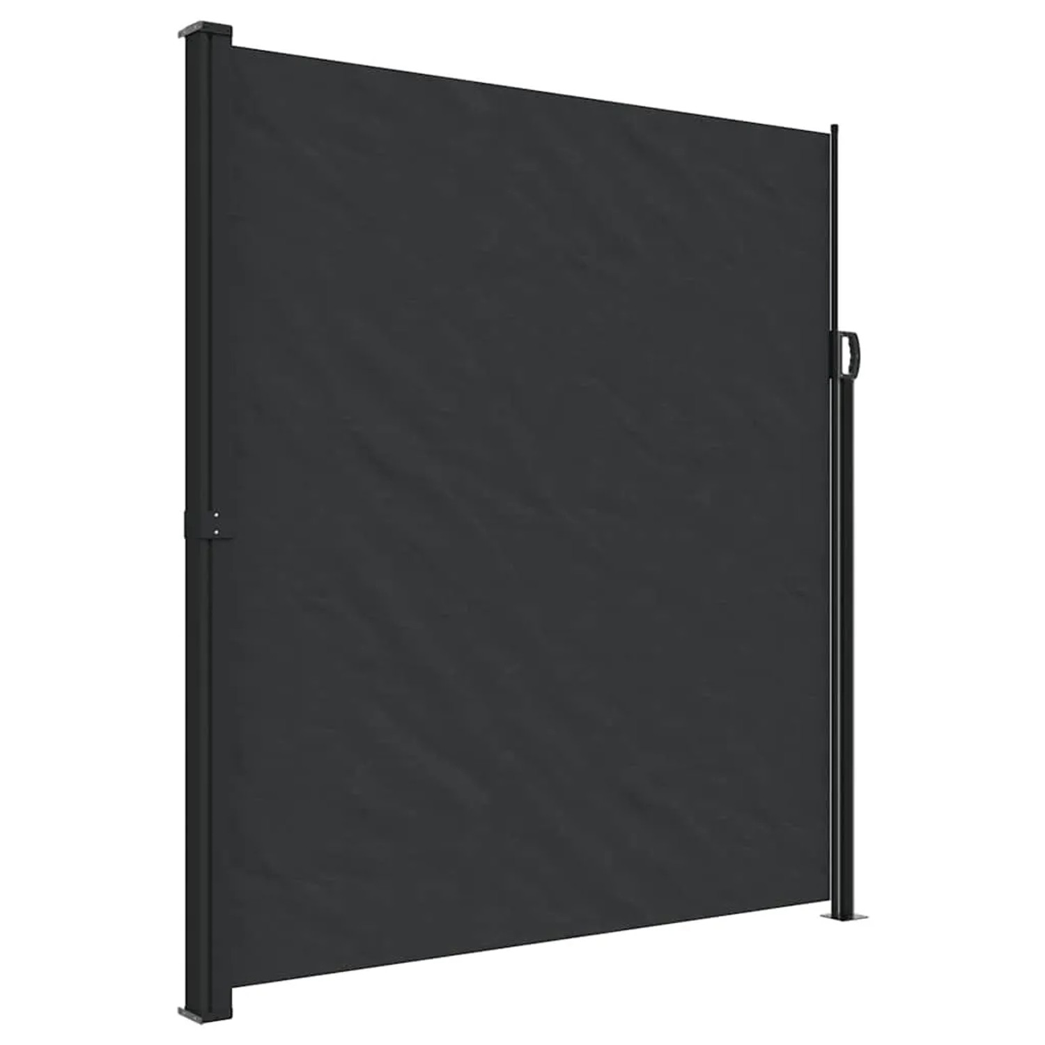 Furnicato Seitenmarkise Ausziehbar Schwarz 220x500 Cm
