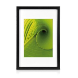 Bomoe Nature Bilderrahmen, MDF schwarz, mit grünem Pflanzenmotiv. Bilderrahmen für Fotos und Collagen.