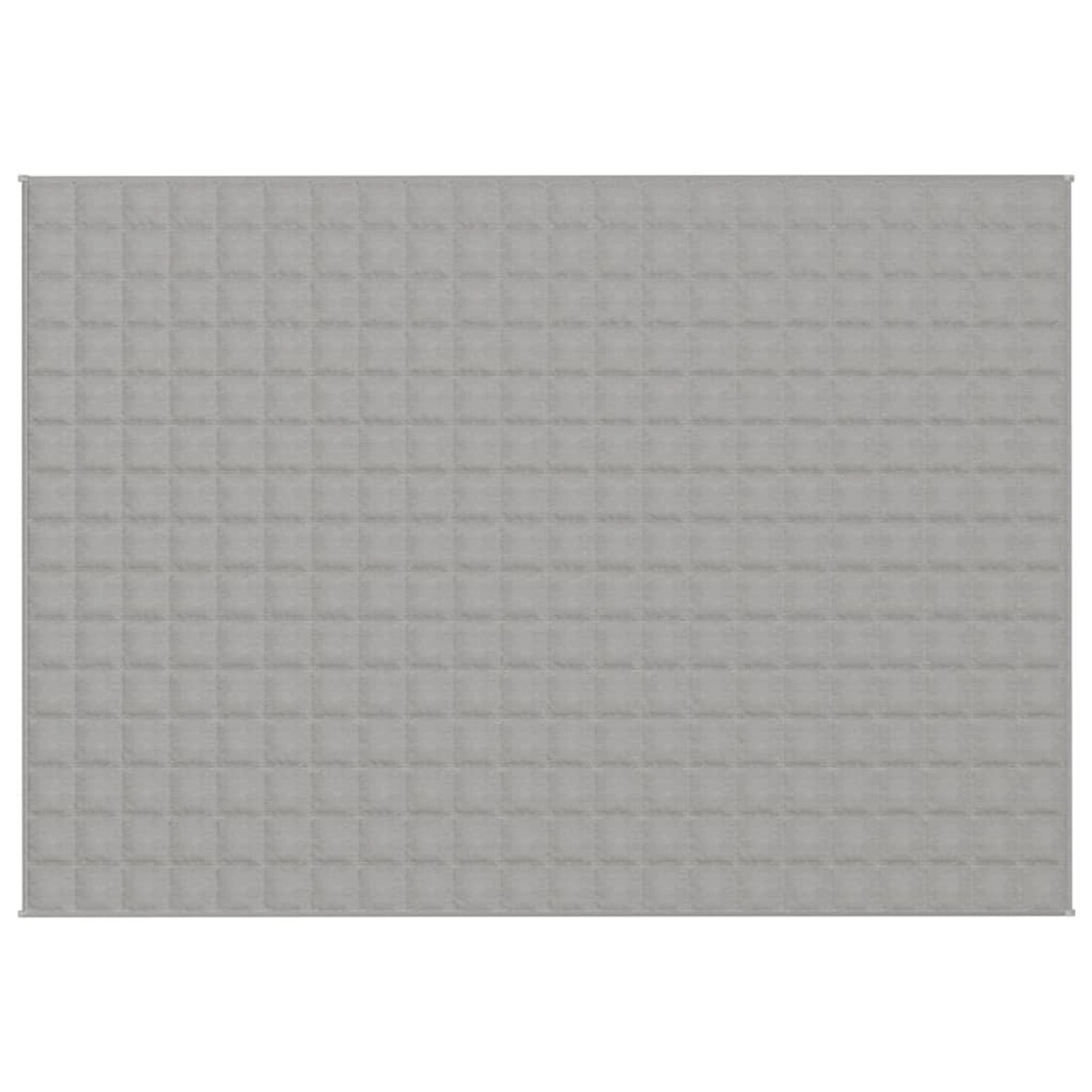 Graue vidaXL Gewichtsdecke (155x220 cm, 7 kg) mit quadratischer Steppung. Ideal für besseren Schlaf.