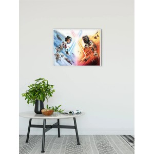 Komar Star Wars Wandbild Poster, 70x50 cm, mit Rey und Kylo Ren im Kampf.