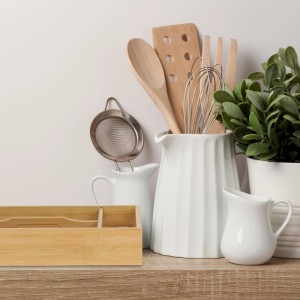 Relaxdays Besteckkasten Bambus Natur Mit Tragegriff 7 cm x 23 cm x 37 cm 1 kg