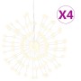 vidaXL Weihnachtsbeleuchtungen Feuerwerk 4 Stk 140 LEDs Warmweiß 17cm 356220_3