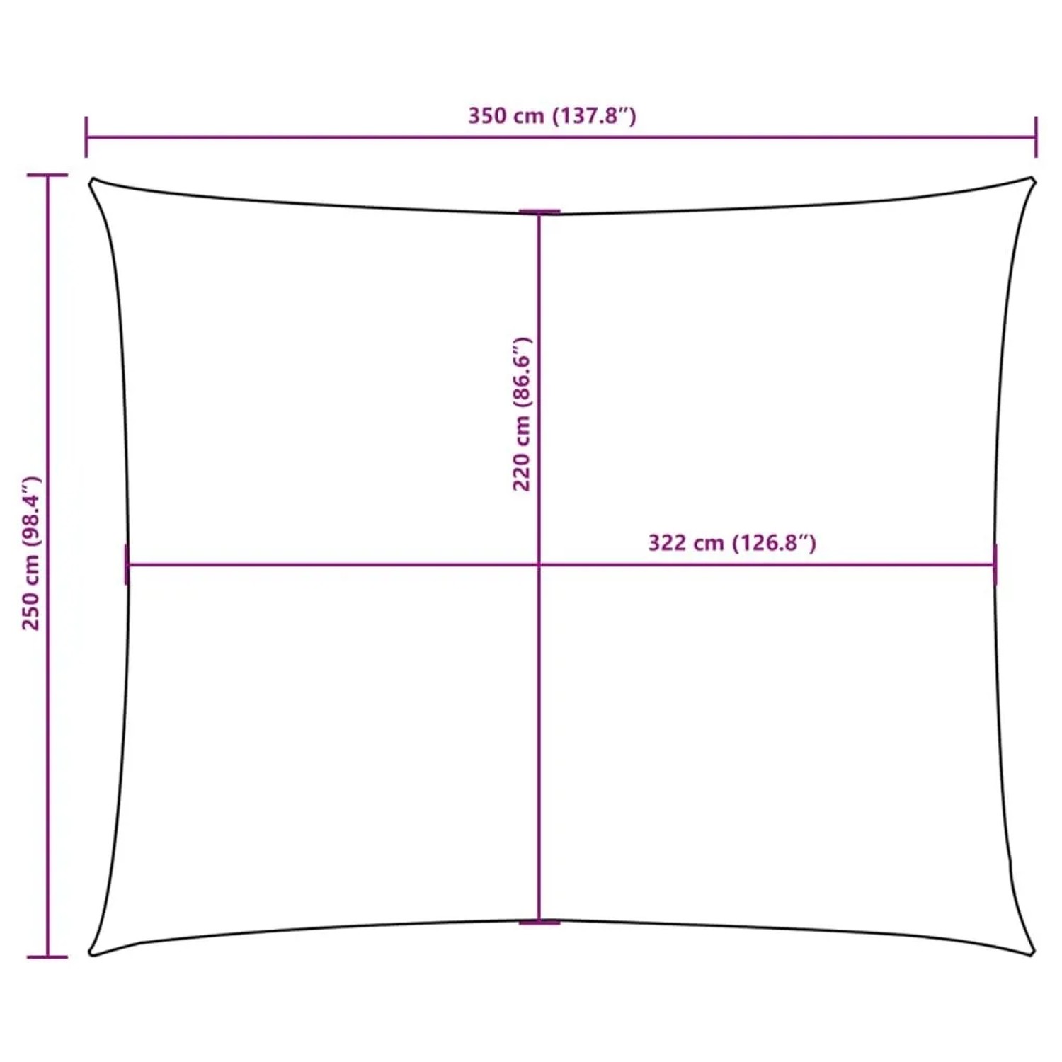 vidaXL Sonnensegel Oxford-Gewebe Rechteckig 2,5x3,5 m Beige 135151_10
