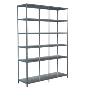Verzinktes Schulte Steckregal/Anbauregal mit 12 Böden, ideal für Lager und Keller.