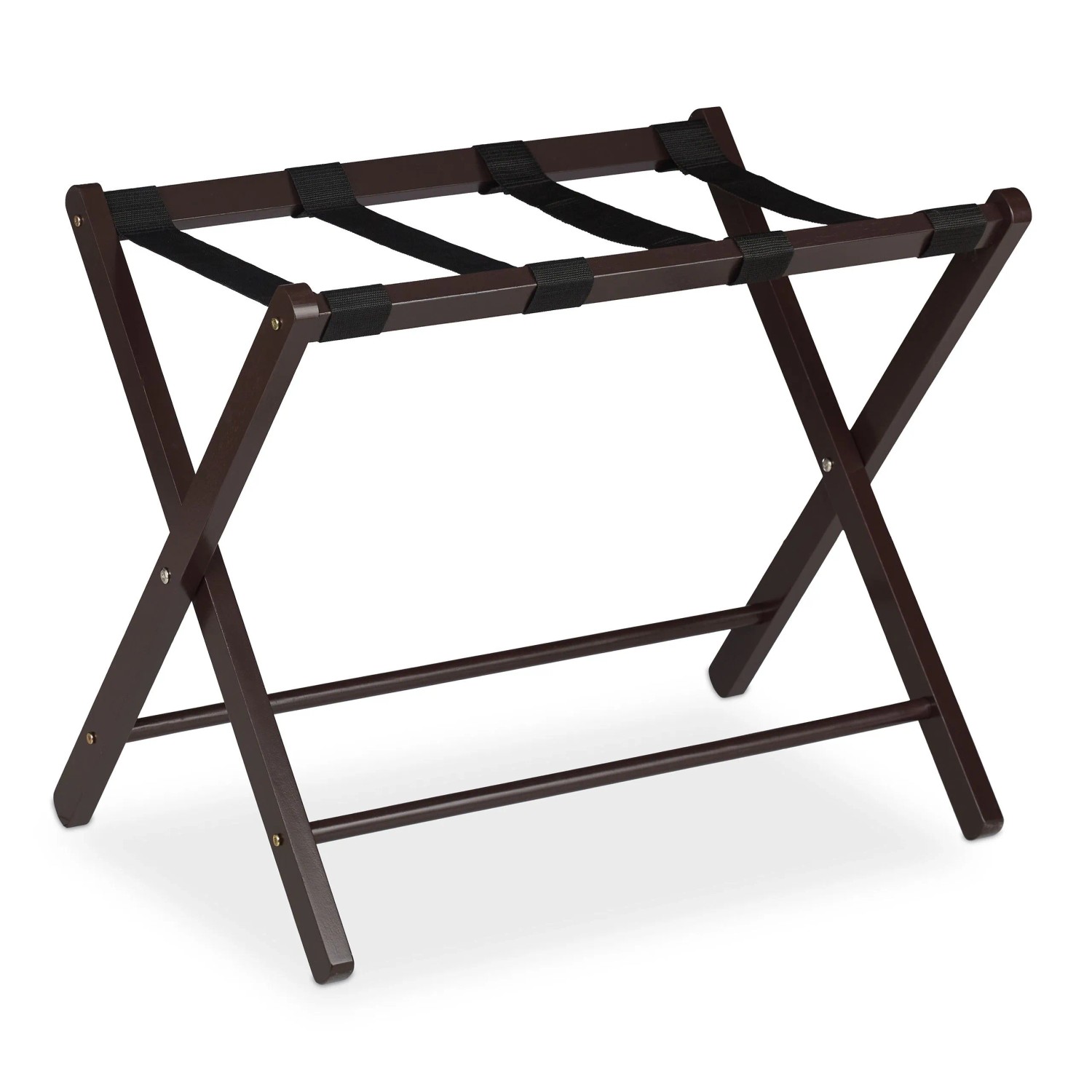 Relaxdays Kofferständer Holz Braun Klappbar 54,5 cm x 66 cm x 44 cm 2,2 kg