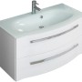 Pelipal Waschtisch Serie 4005, 92 cm, Polarweiß, mit zwei Schubladen und Softclose.