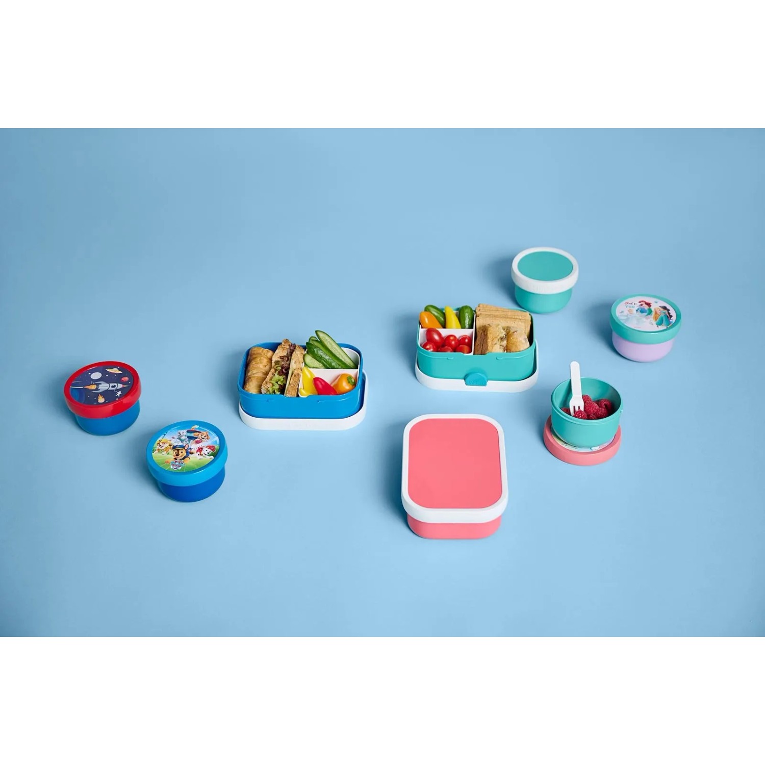 Mepal Campus Lunchset Avengers, 3-teilig: Brotdose, Trinkflasche, Obstbox für Kinder.