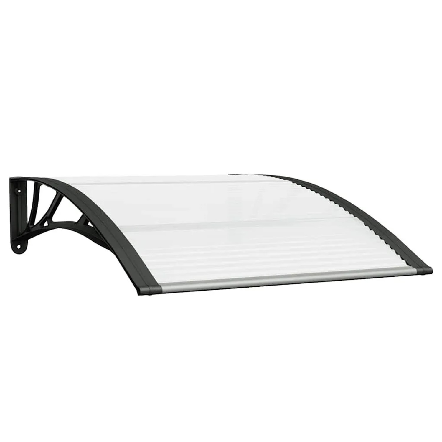 vidaXL Türvordach Schwarz und Transparent 100x75 cm Polycarbonat 153588