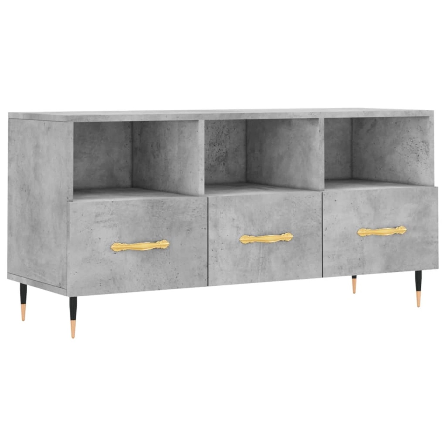 VidaXL TV-Schrank Betongrau 102x36x50 cm Holzwerkstoff  Modell 7 günstig online kaufen