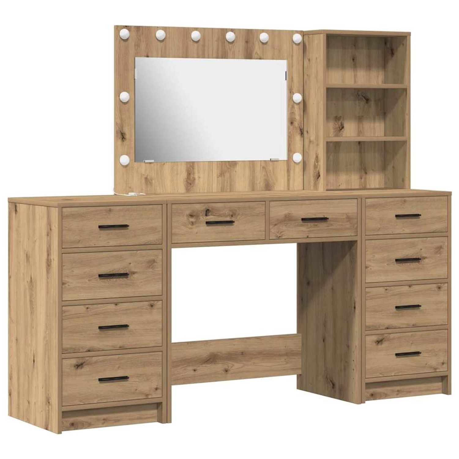 vidaXL Schminktisch 3-Tlg Braun 40 x 41 x 135 cm Holzwerkstoff 3334217 günstig online kaufen