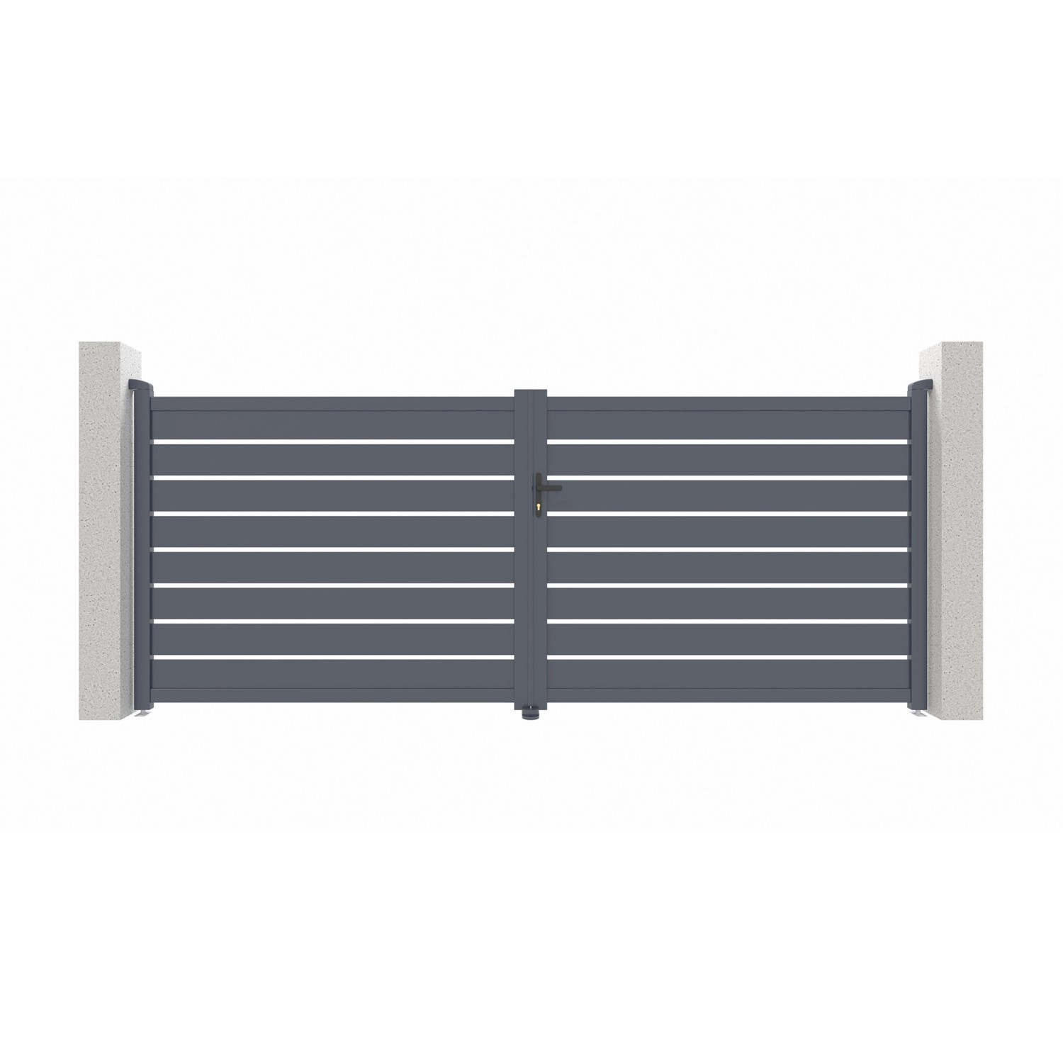 Casanoov Doppelflügeltor Aus Aluminium 4M Vogel H 160Cm Grau günstig online kaufen