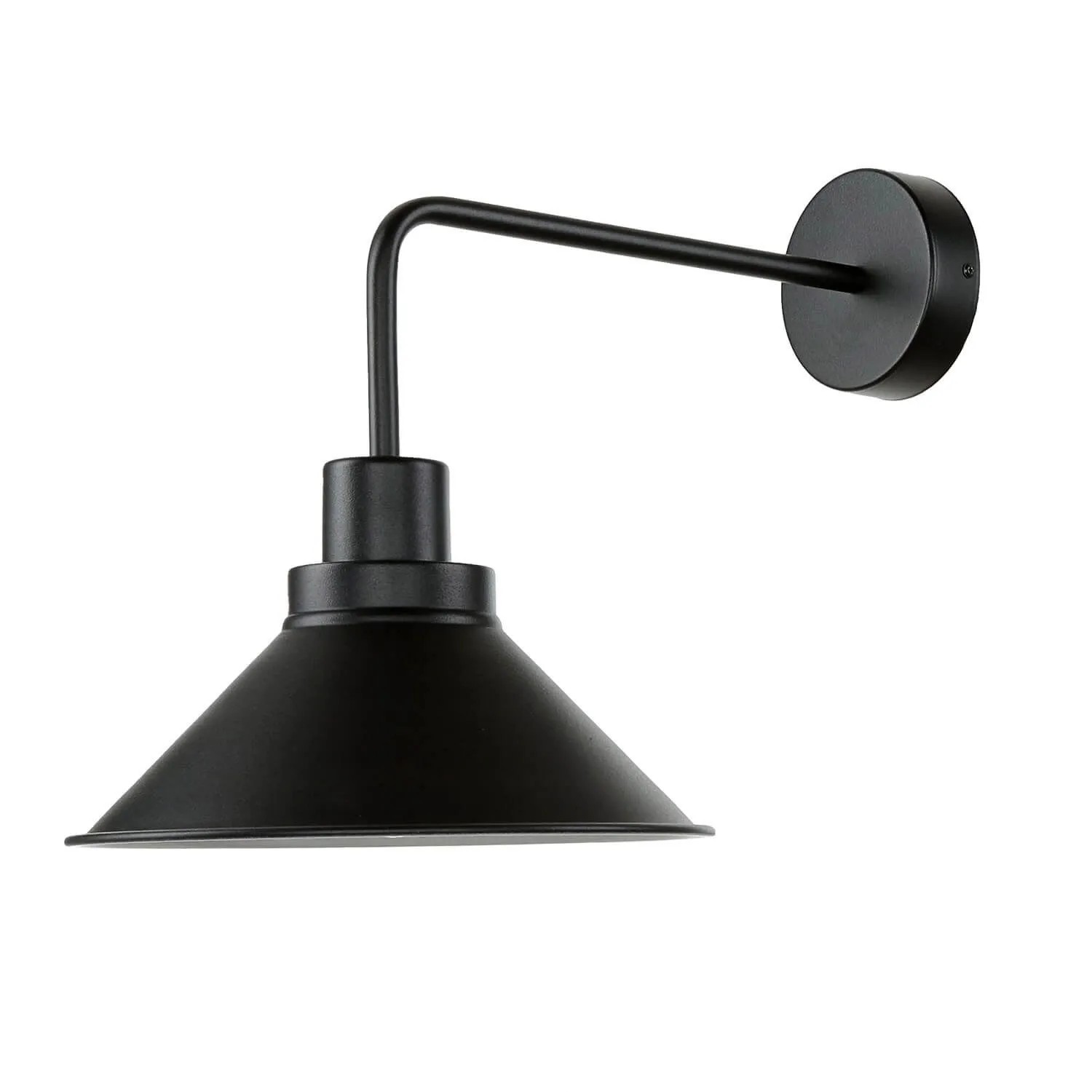 EASYLIGHT Wandleuchte Metall Schwarz E27 Vintage 25 cm Breit