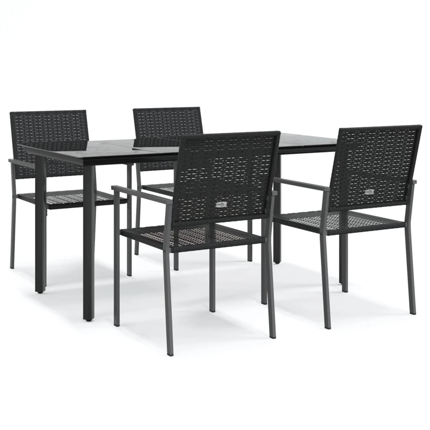 vidaXL 5-Tlg Garten-Essgruppe Poly Rattan und Stahl 3187027 günstig online kaufen