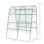 Outsunny Rankhilfe aus Stahl mit Netz, Gartenspalier für Kletterpflanzen.